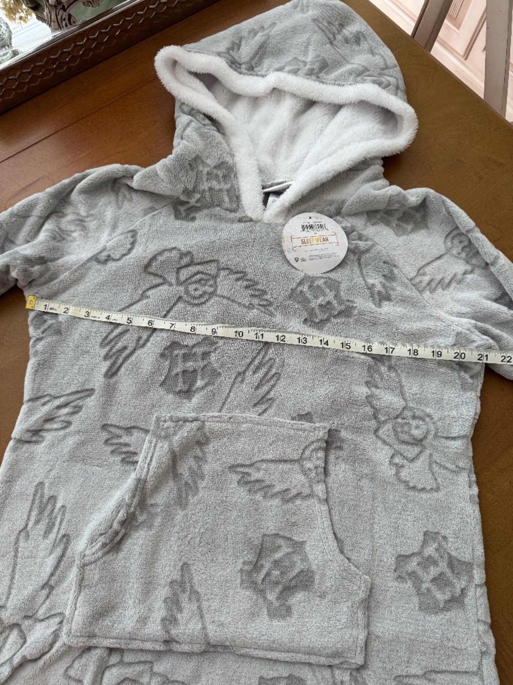 Harry Potter Hedwig Plush Fleece Hooded Snuggly Lounge Dress / Robe (NWT)